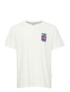 Tee Tops T-shirts Short-sleeved White Blend