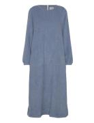 Lucasll Midi Dress Ls Polvipituinen Mekko Blue Lollys Laundry