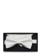 Polyester Bow Tie Rusetti White Lindbergh Black