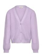 Knitted Cardigan Tops Knitwear Cardigans Purple Tom Tailor