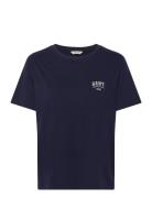 Reg Small Graphic Ss T-Shirt Tops T-shirts & Tops Short-sleeved Navy G...