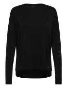 Reset_Ls-Shirt Tops T-shirts & Tops Long-sleeved Black BOSS