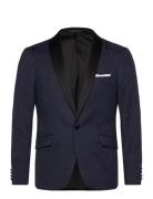 Jaquard Smoking Blazer Smokki Navy Lindbergh