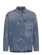 Crest Denim Overshirt Dh6134 Farkkutakki Denimtakki Blue Tommy Jeans