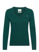 Extrafine Lambswool V-Neck Tops Knitwear Jumpers Green GANT