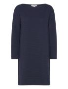 Structured Jersey Dress Lyhyt Mekko Navy Tom Tailor