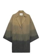 Flow Drill Over Jacket - Jacqli Ohut Pitkä Takki Khaki Green Rabens Sa...