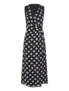 Cross Dress With Polka-Dots Polvipituinen Mekko Black Mango