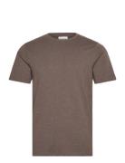 Basic Tee S/S In Melange Tops T-shirts Short-sleeved Brown Lindbergh