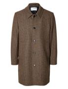 Slharchive Car Coat Noos Ohut Pitkä Takki Brown Selected Homme