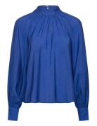 Everdina Blouse Tops Blouses Long-sleeved Blue Twist & Tango