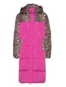 Camicras Puffer Jacket Topattu Pitkä Takki Pink Cras