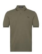 Twin Tipped Fp Shirt Tops Polos Short-sleeved Green Fred Perry