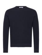 Sweater Antigua Tops Knitwear Round Necks Navy Mango