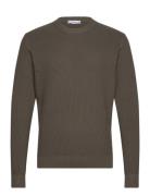 Sweater Antigua Tops Knitwear Round Necks Khaki Green Mango