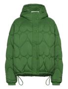 Prisca Short Puffer Vuorillinen Takki Topattu Takki Green Fabienne Cha...