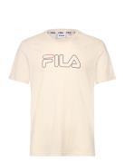 Sofades Logo Tee Tops T-shirts Short-sleeved Cream FILA