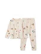 Wilhelm Printed Pyjamas Set Pyjamasetti Pyjama Beige Liewood