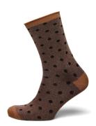 Donna Glitter Socks Lingerie Socks Regular Socks Brown Mp Denmark