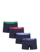 Jactom Solid Trunks 4 Pack Bokserit Navy Jack & J S