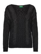 Sweater L/S Tops Knitwear Jumpers Black United Colors Of Benetton