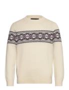 Marwin Sweater Tops Knitwear Round Necks Cream Morris