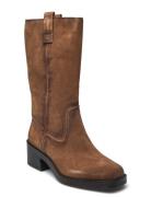 Women Boots Korkeavartiset Saapikkaat Brown Tamaris