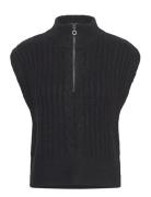 Fqsila-Waistcoat Vests Knitted Vests Black FREE/QUENT