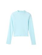 Cropped Rib Longsleeve Tops T-shirts Long-sleeved T-shirts Blue Tom Ta...