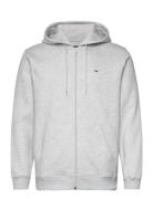 Tjm Reg S Flag Hoodie Tops Sweat-shirts & Hoodies Hoodies Grey Tommy J...