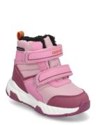 Boots W. Velcro, Wp Talvikengät Tarroilla Pink Color Kids