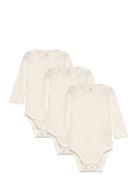 Body 3 P Bodies Long-sleeved Cream Lindex