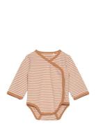 Wrap Body Ls Y/D Stripe Bodies Long-sleeved Orange Fixoni