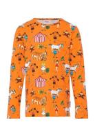 Circus Pippi Shirt Tops T-shirts Long-sleeved T-shirts Orange Pippi La...