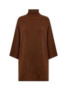 Sc-Nessie Tops Knitwear Turtleneck Brown Soyaconcept