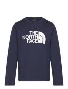 Teen Easy L/S Tee Tops T-shirts Long-sleeved T-shirts Navy The North F...