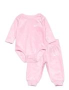 Nike Essentials Bodysuit And Pants Set Pitkähihainen Body Pink Nike