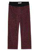 Nkfrunic Sequin Wide Pant Bottoms Trousers Burgundy Name It