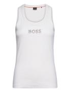 C_Ematite_St Badge Tops T-shirts & Tops Sleeveless White BOSS