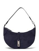 Polo Id Suede Mini Shoulder Bag Bags Top Handle Bags Navy Polo Ralph L...