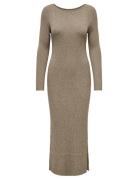 Onlkatia Ls Maxi Boatn Dress Cc Knt Maksimekko Juhlamekko Beige ONLY