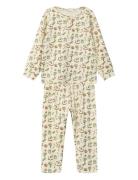 Nmngio Ls Nightset Lil Pyjamasetti Pyjama Cream Lil'Atelier