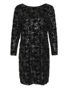 Kagritt Sequin Dress Lyhyt Mekko Black Kaffe