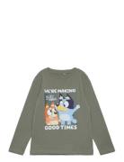 T-Shirt Ls Tops T-shirts Long-sleeved T-shirts Green Minymo