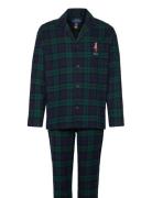 Polo Bear Plaid Flannel Pajama Set Pyjama Navy Polo Ralph Lauren Under...