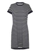 Sleepshirt Short Sleeve Stripes Midnight Blue - Casual Essentials Yöpa...