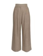 Mschjennabella Hw Pants Bottoms Trousers Wide Leg Beige MSCH Copenhage...