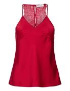 Kin Strap Top Tops Blouses Sleeveless Red Rosemunde