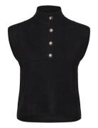 Crjangle Knit Slipover Vests Knitted Vests Black Cream