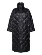 Diamond-Quilted Down Funnelneck Maxicoat Tikkitakki Black Lauren Women